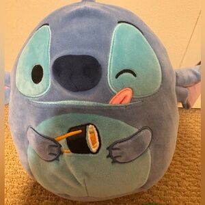 Squishmallows Blue Stitch Plush with Sushi
